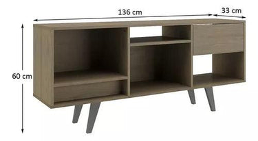 Rack Bajo Para Tv Con Cajón Hasta 42